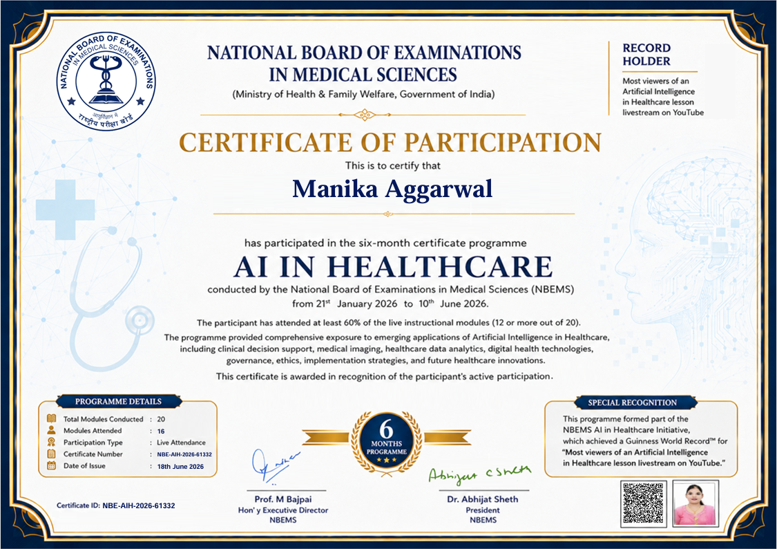 AI Healthcare Certificate of Participation